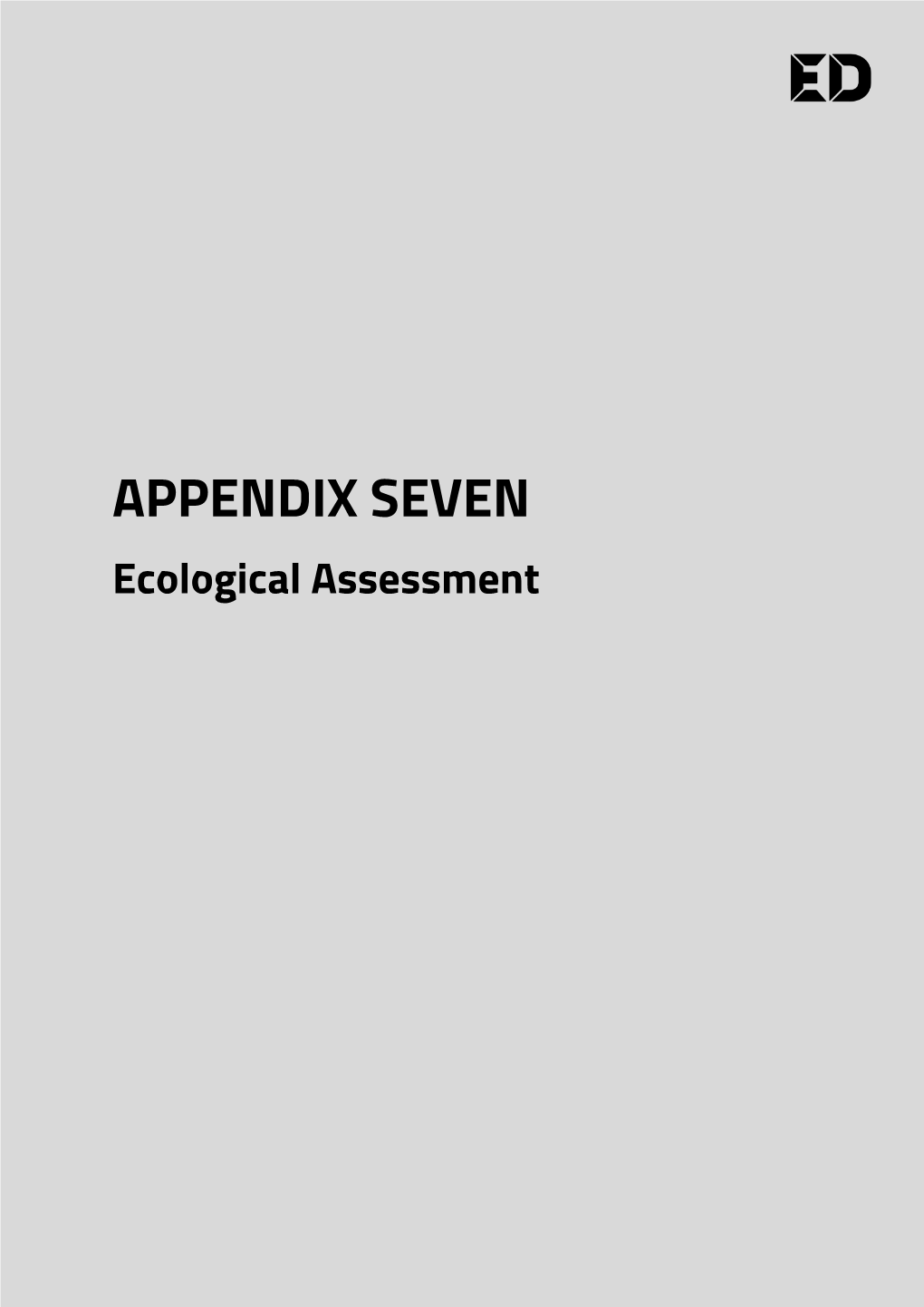 Ecological Assessment