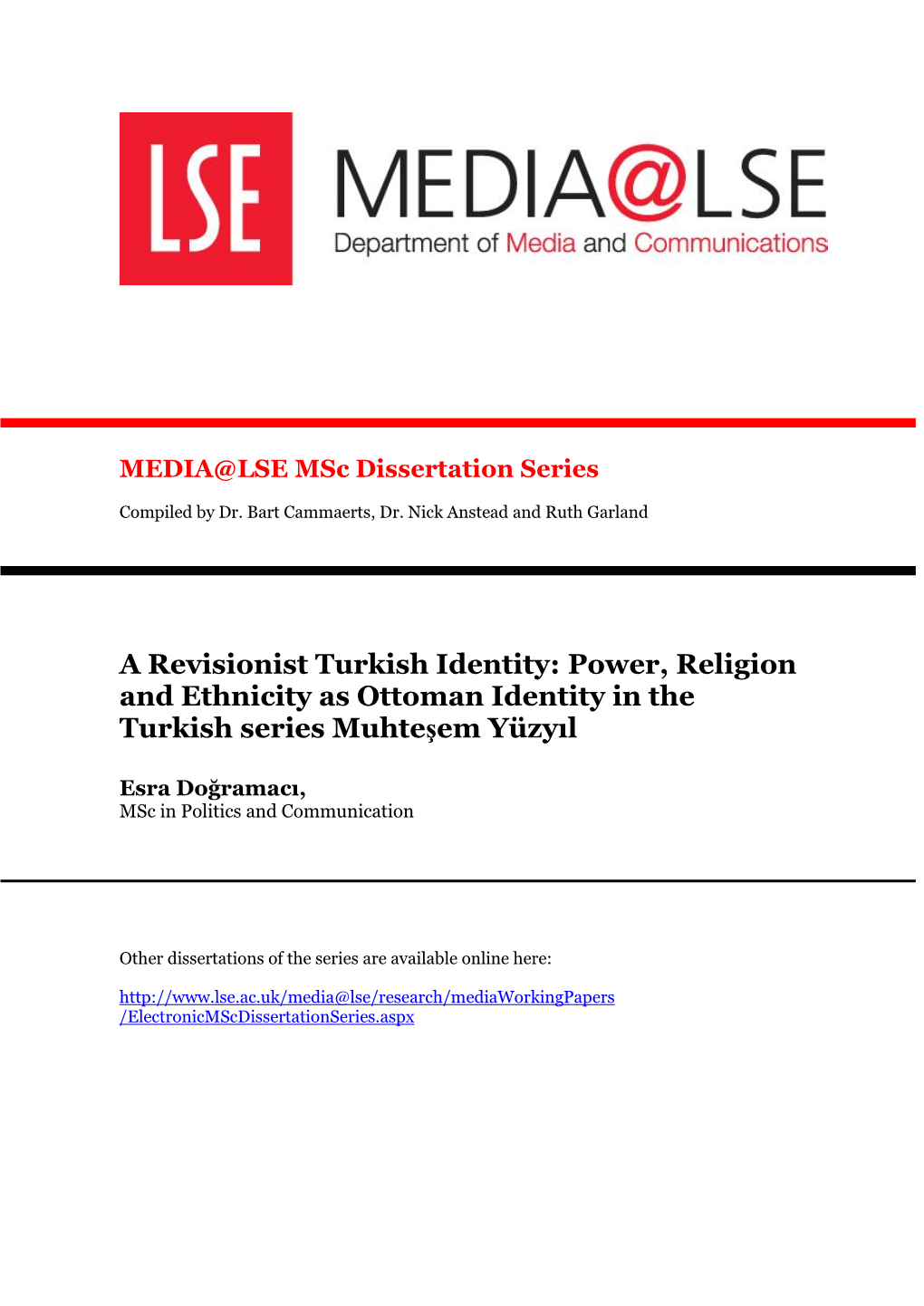 Power, Religion and Ethnicity As Ottoman Identity in the Turkish Series Muhteşem Yüzyıl