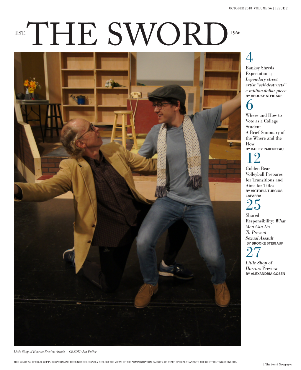 The Sword, October 2018