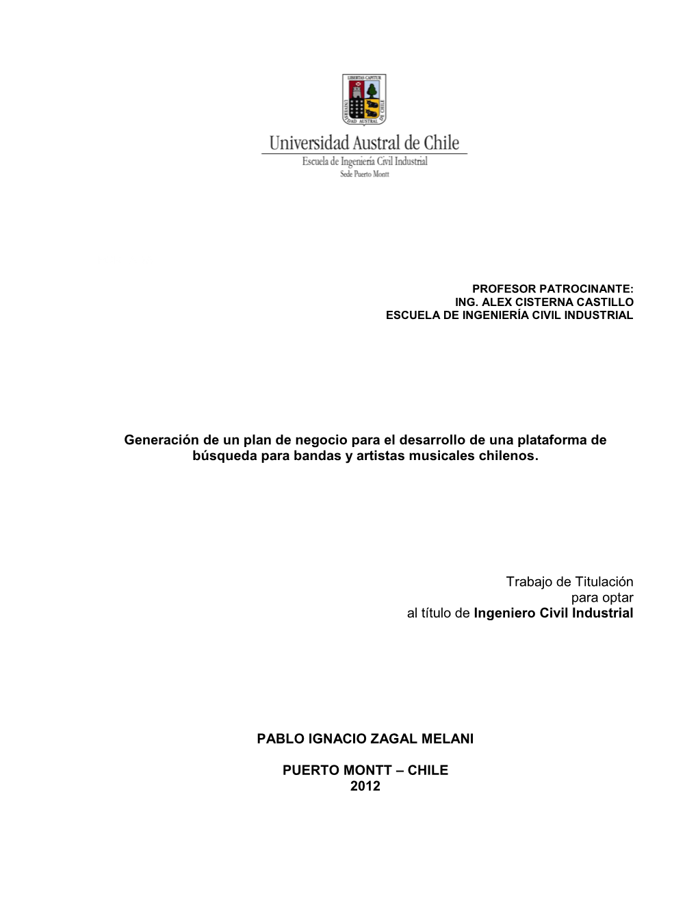 Generación De Un Plan De Negocio Para El Desarrollo De Una Plataforma De Búsqueda Para Bandas Y Artistas Musicales Chilenos