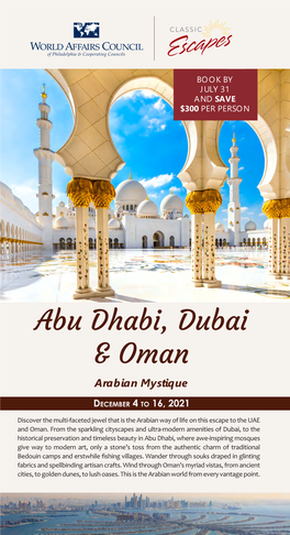 Abu Dhabi, Dubai & Oman