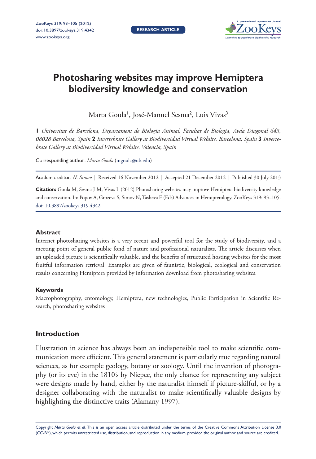 Photosharing Websites May Improve Hemiptera Biodiversity Knowledge and Conservation