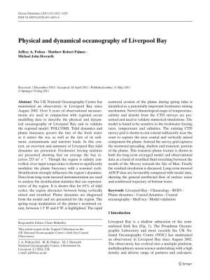 Physical and Dynamical Oceanography of Liverpool Bay