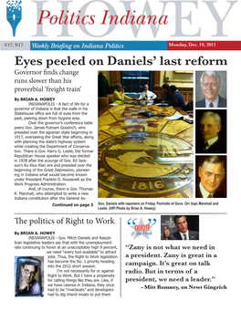 Eyes Peeled on Daniels' Last Reform