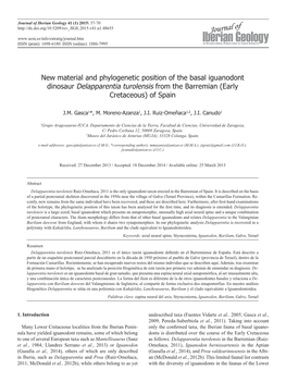 (Early Cretaceous) of Spain