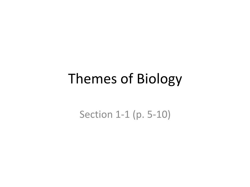 Themes of Biology