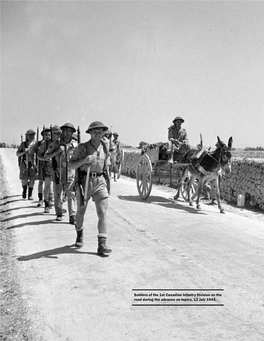 Soldiers of the 1St Canadian Infantry Division on the Road During the Advance on Ispica, 12 July 1943