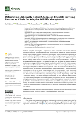 Determining Statistically Robust Changes in Ungulate Browsing Pressure As a Basis for Adaptive Wildlife Management