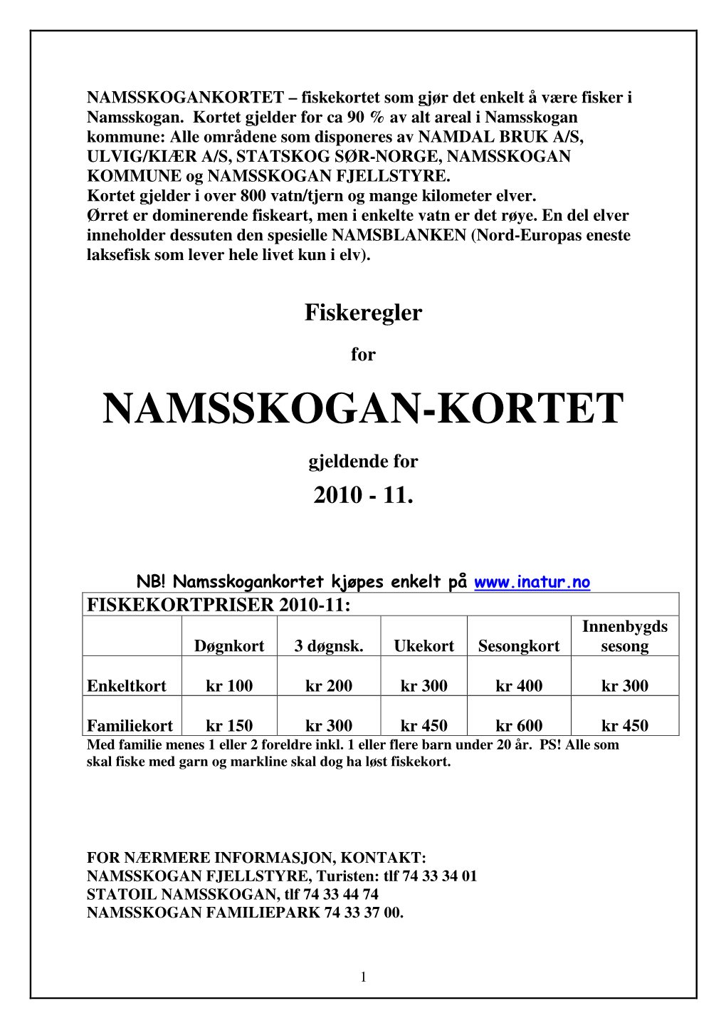 Namsskogan-Kortet