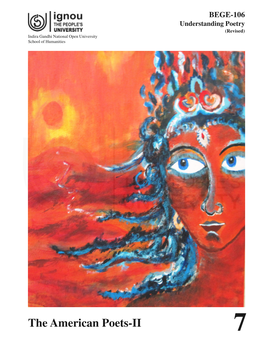 Understanding Poetry (Revised) Indira Gandhi National Open University School of Humanities