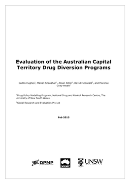 Evaluation of the Australian Capital Territory Drug Diversion Programs.Pdf