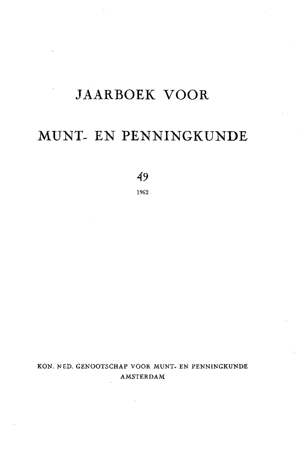 Jaarboek Voor Munt