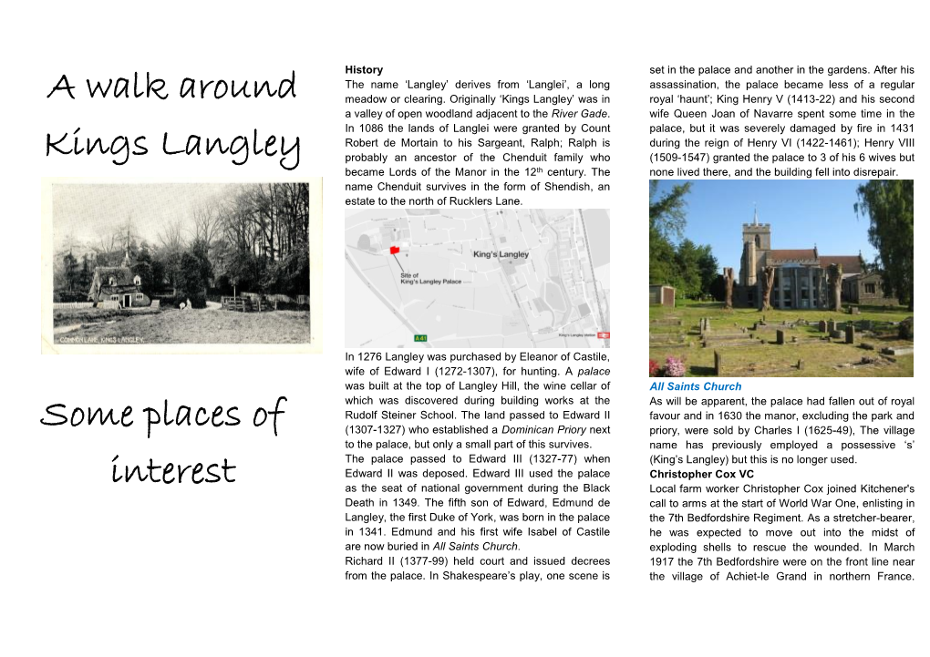 A Walk Around Kings Langley Some Places of Interest