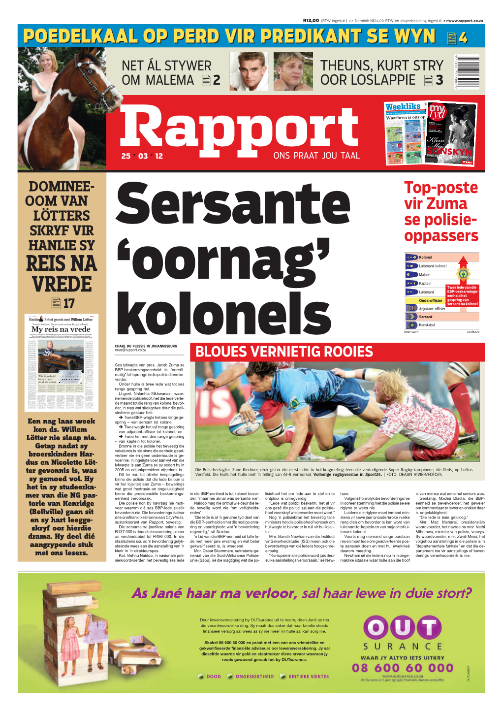 Reis Na Vrede Bron: SAPD Graﬁka24 Een Nag Laas Week Kon Ds