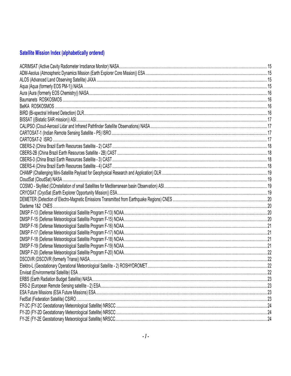 1 - FY-3A (FY-3A Polar-Orbiting Meteorological Satellite) NRSCC