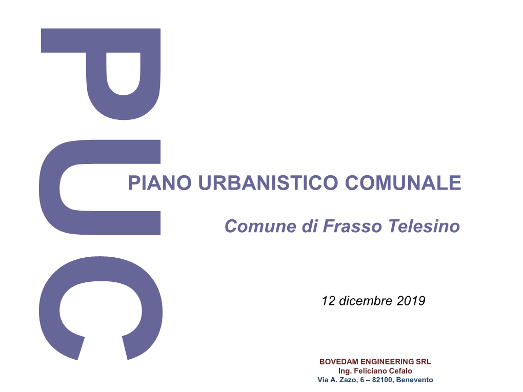 Piano Urbanistico Comunale