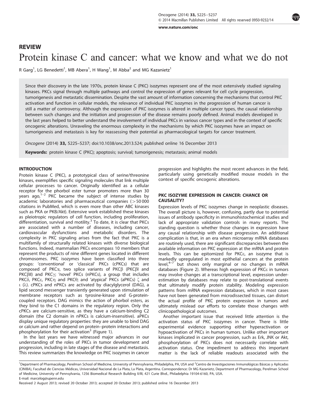 Protein Kinase C and Cancer: What We Know and What We Do Not