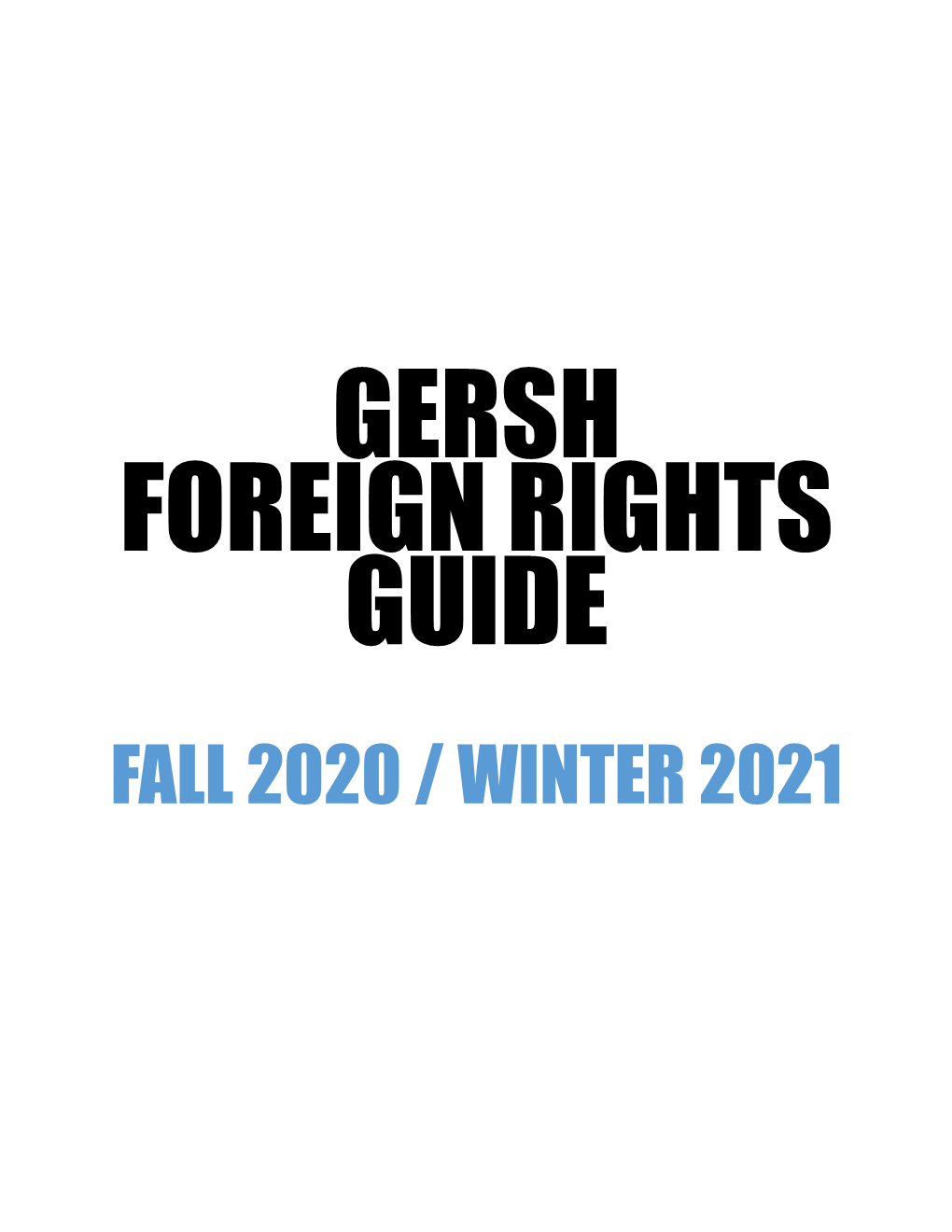 Fall 2020 / Winter 2021