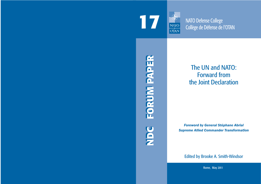The UN and NATO: Forward from the Joint Declaration