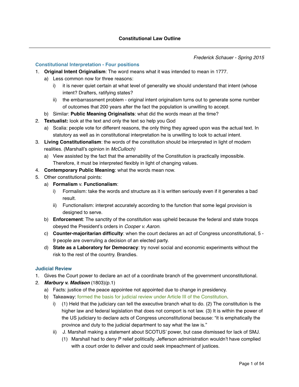 Con Law FINAL Outline