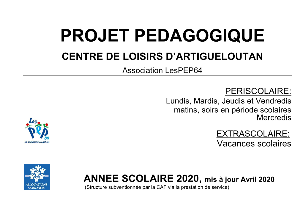 Projet Pedagogique