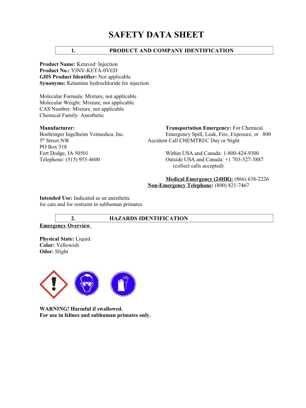 Safety Data Sheet