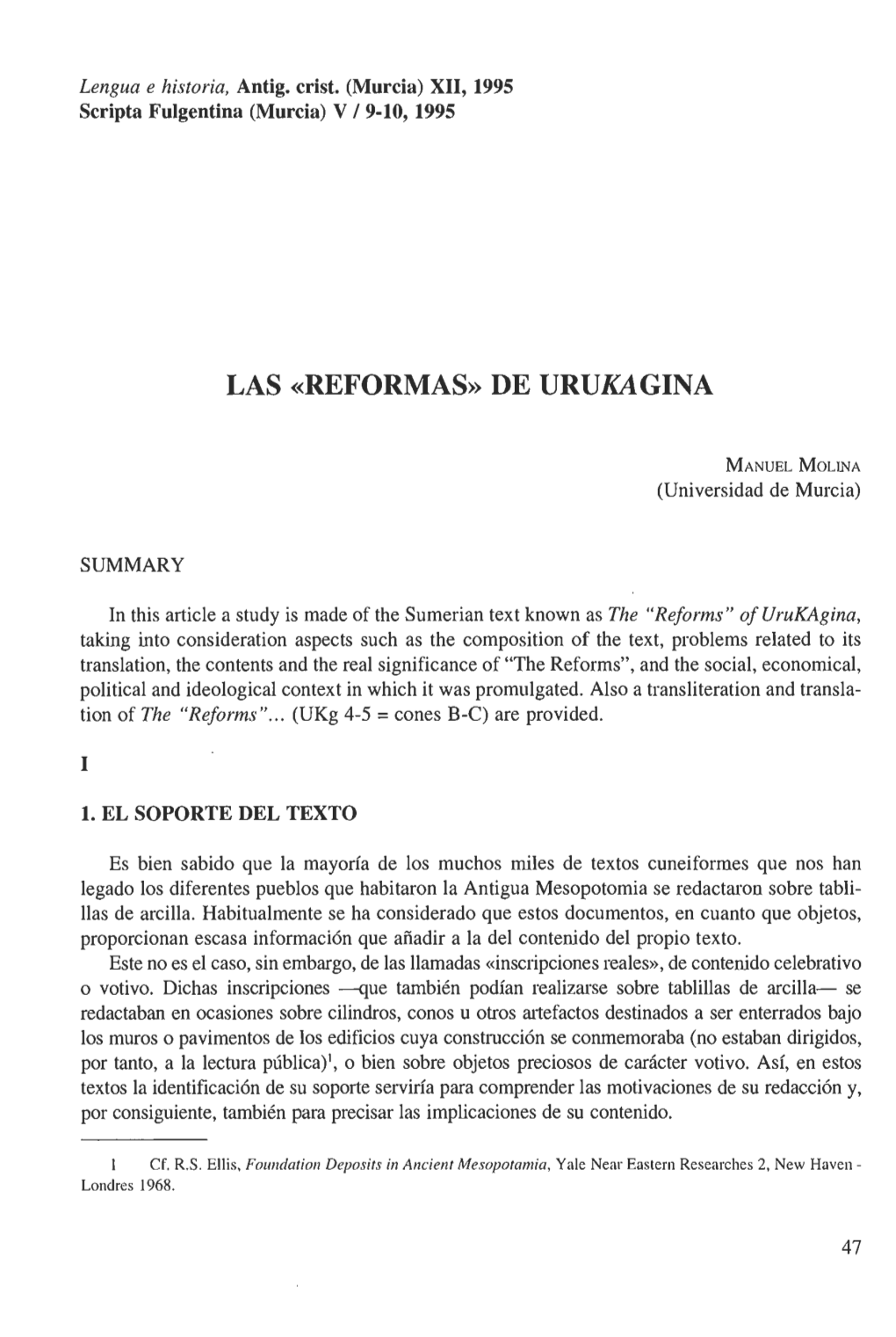 Las «Reformas» De Urukagina