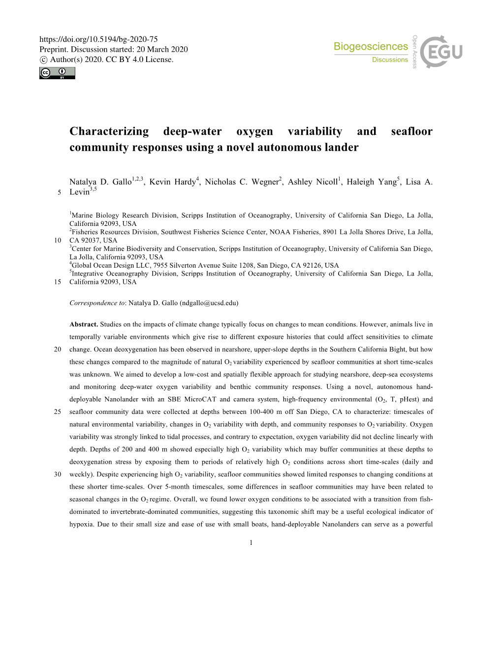 Characterizing Deep-Water Oxygen Variability and Seafloor Community Responses Using a Novel Autonomous Lander