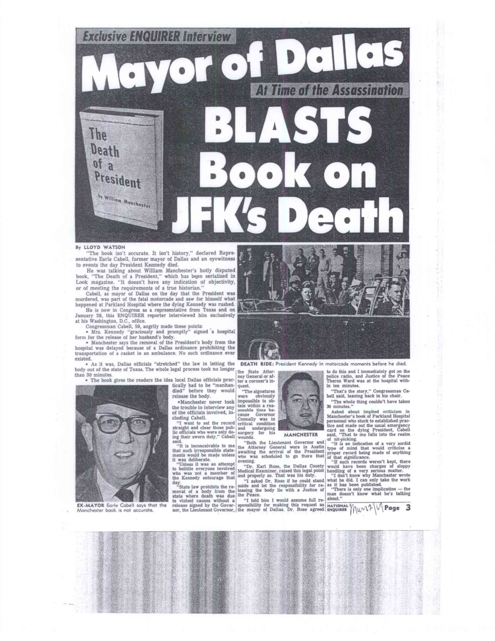 Illtayor of the Assassination BLASTS Book on JFK's Death by LLOYD WATSON 