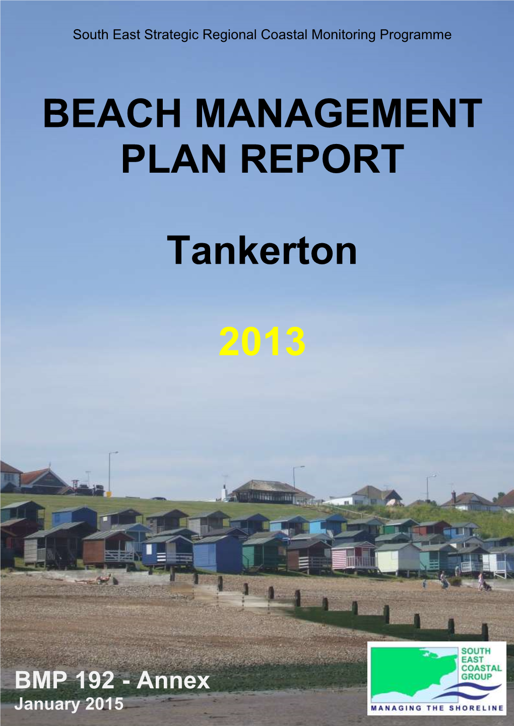 BEACH MANAGEMENT PLAN REPORT Tankerton