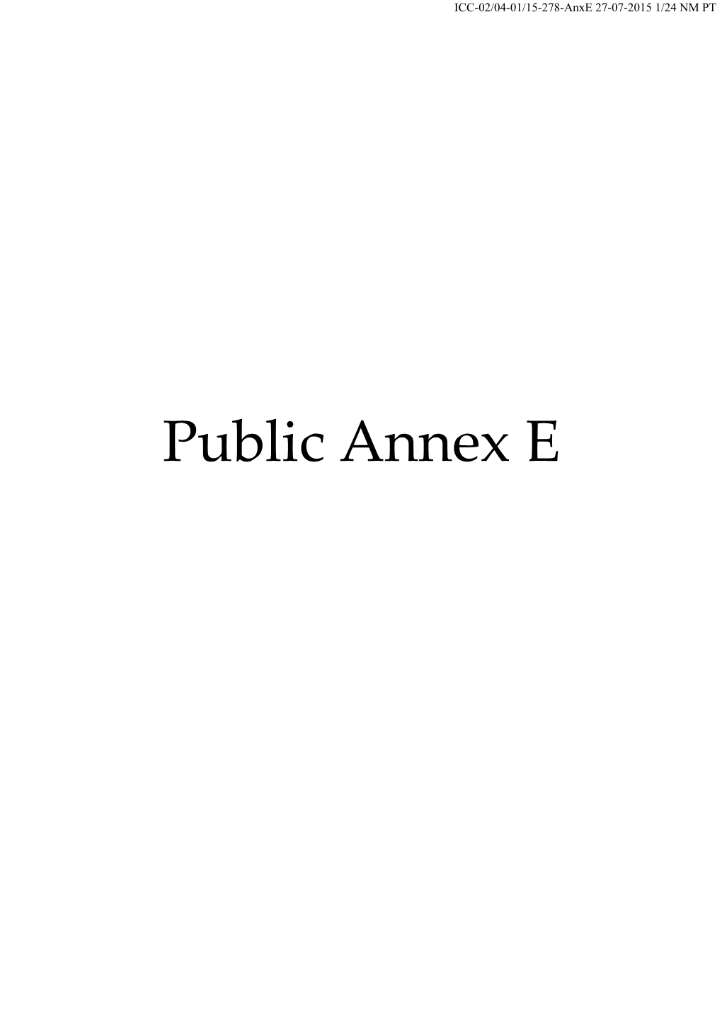 Public Annex E ICC-02/04-01/15-278-Anxe 27-07-2015 2/24 NM PT