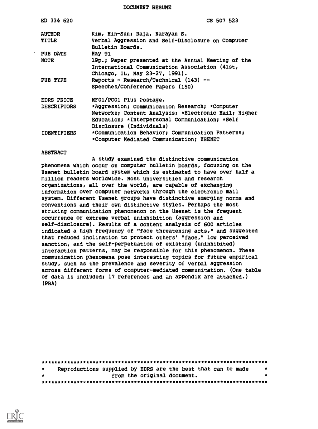 Across Different Forms of Computer-Mediated Communiation. (One Table of Data Is Included; 17 References and an Appendix Are Attached.) (PRA)