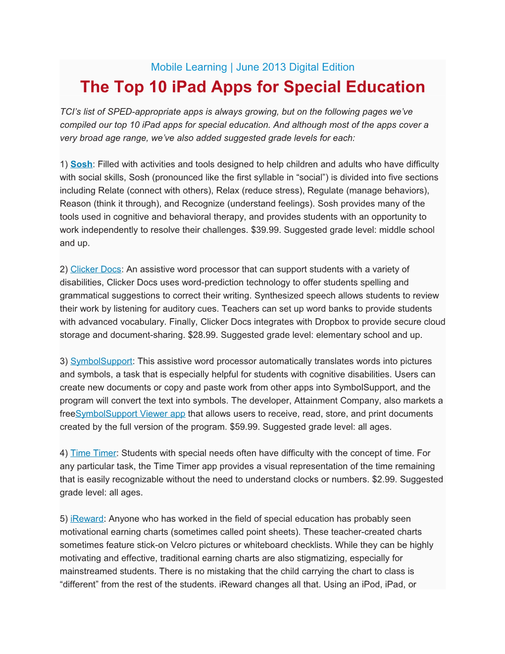 The Top 10 Ipad Apps for Special Education