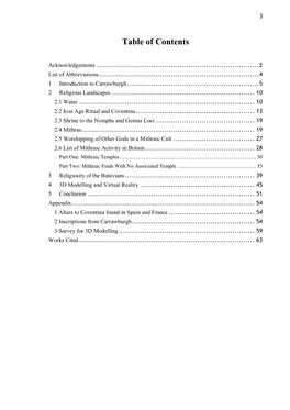 Table of Contents