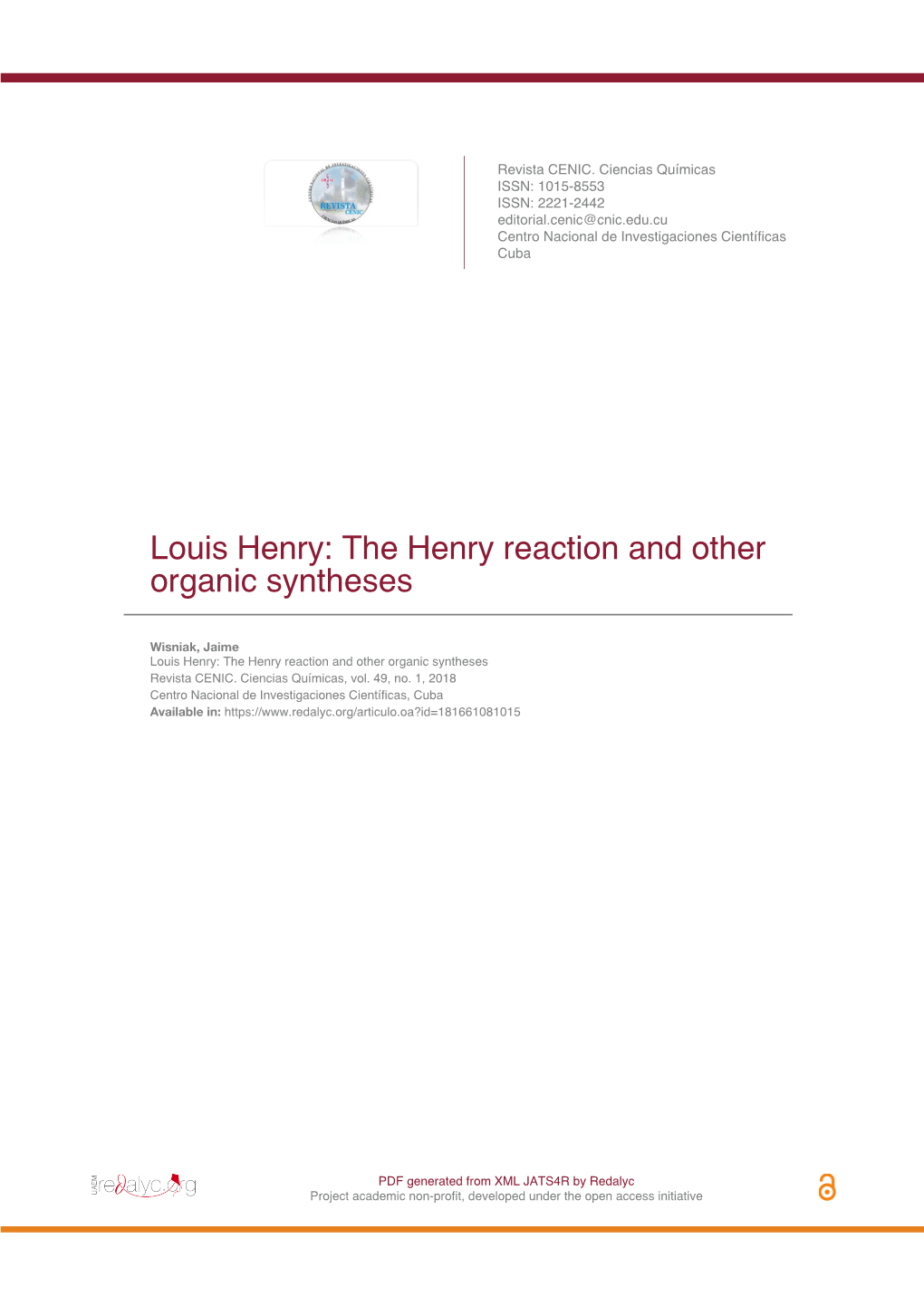 The Henry Reaction and Other Organic Syntheses