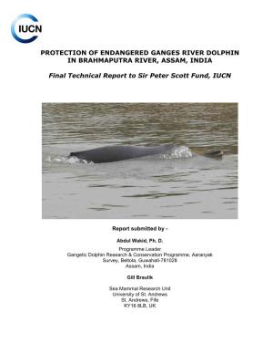 Protection of Endangered Ganges River Dolphin in Brahmaputra River, Assam, India