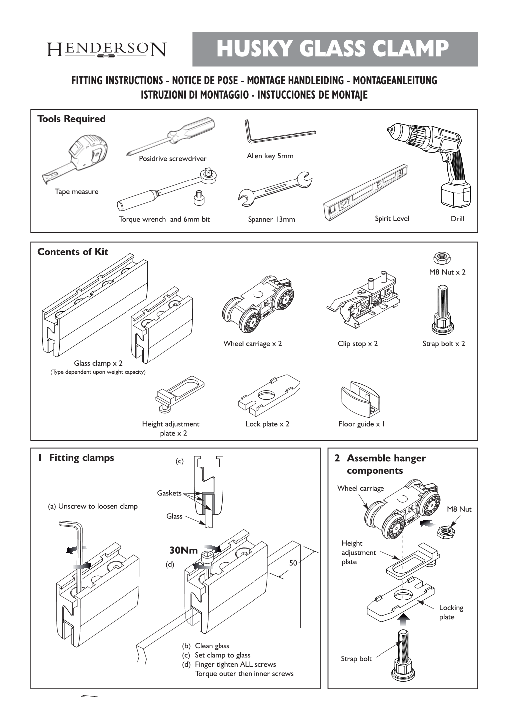 Husky Glass Clamp