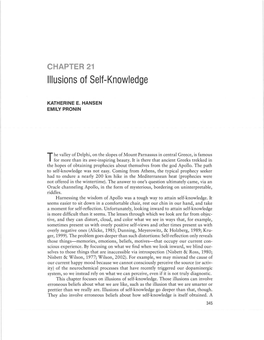 Illusions of Self-Knowledge