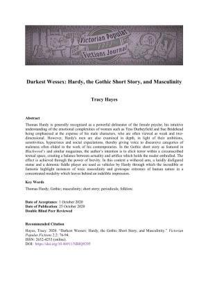Darkest Wessex: Hardy, the Gothic Short Story, and Masculinity