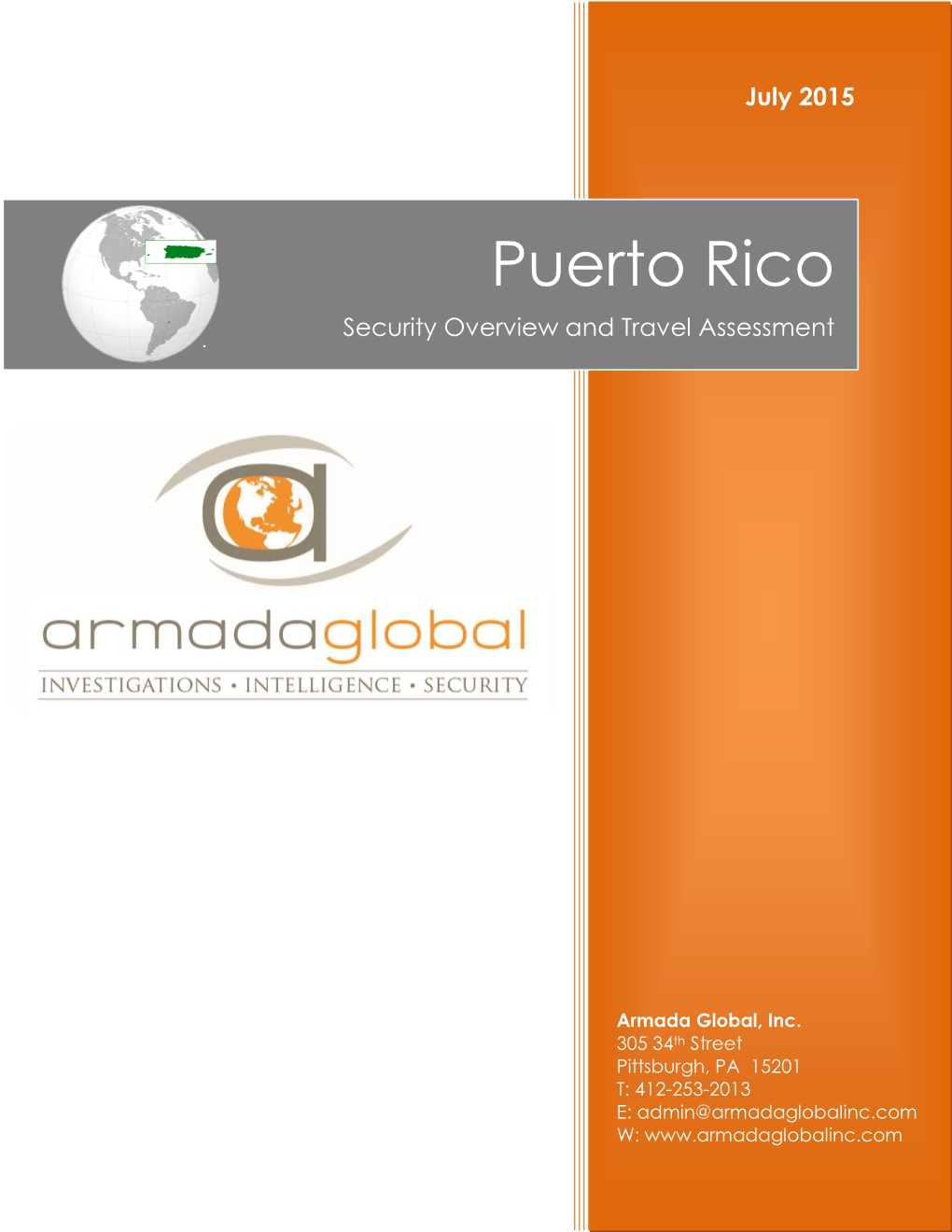 Puerto Rico Security Overview and Travel Assessment