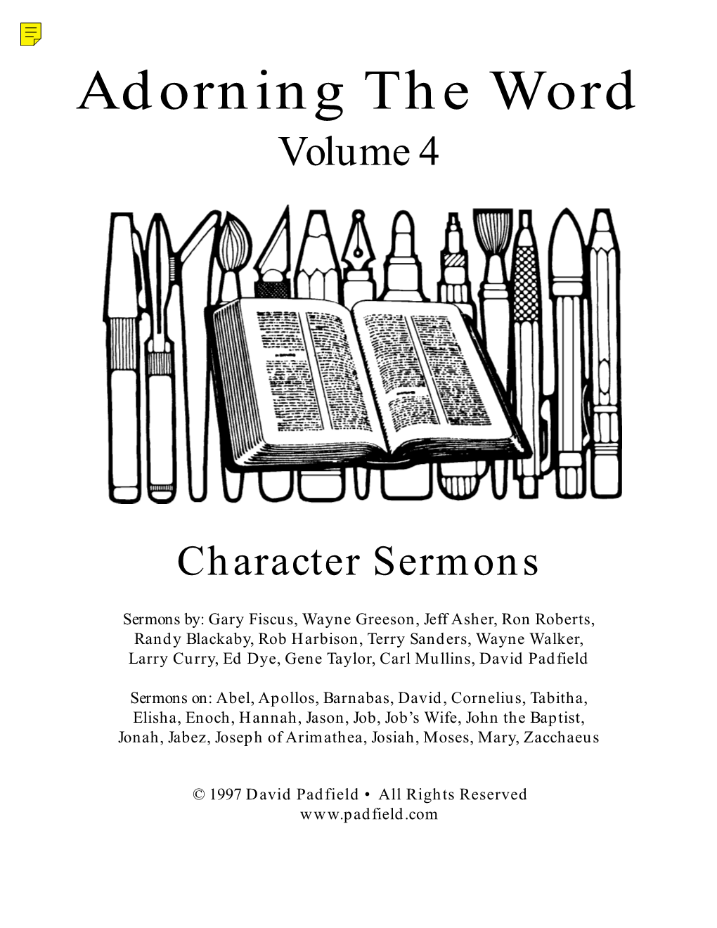 Adorning the Word, Free Sermon Outlines, Volume 4