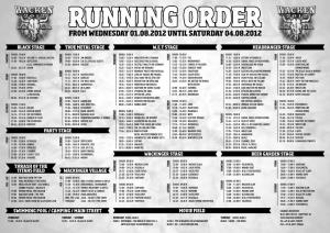 Running Order Running Order