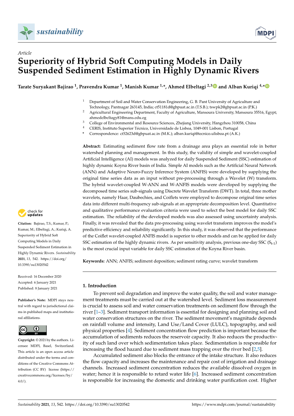 Superiority of Hybrid Soft Computing Models in Daily Suspended Sediment Estimation in Highly Dynamic Rivers