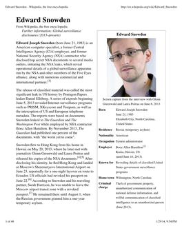 Edward Snowden - Wikipedia, the Free Encyclopedia