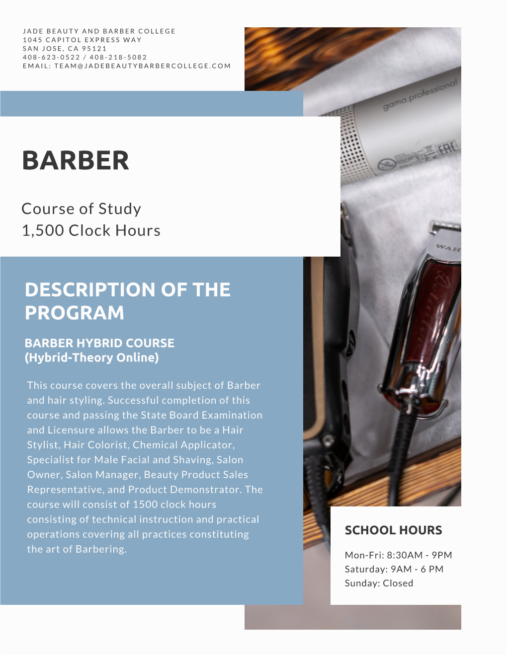 Barber Brochure