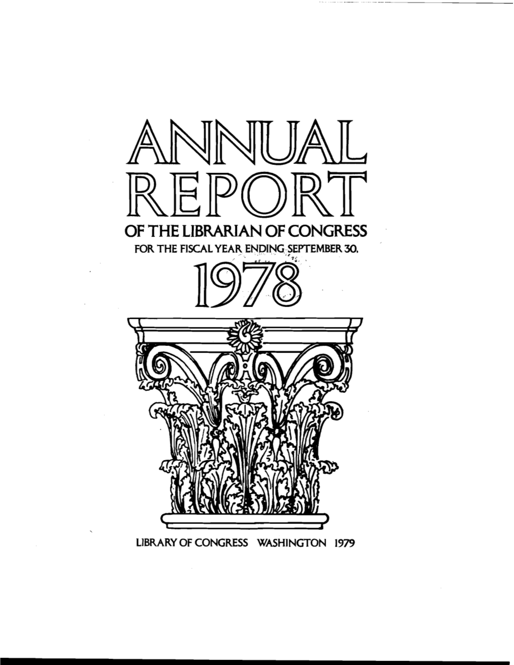 Report of the Librarian of Congress for the Fiscal Year Ending September 30, .C