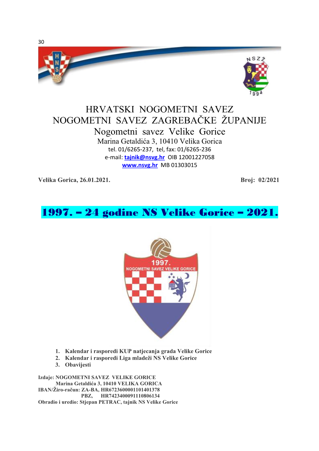 24 Godine NS Velike Gorice – 2021