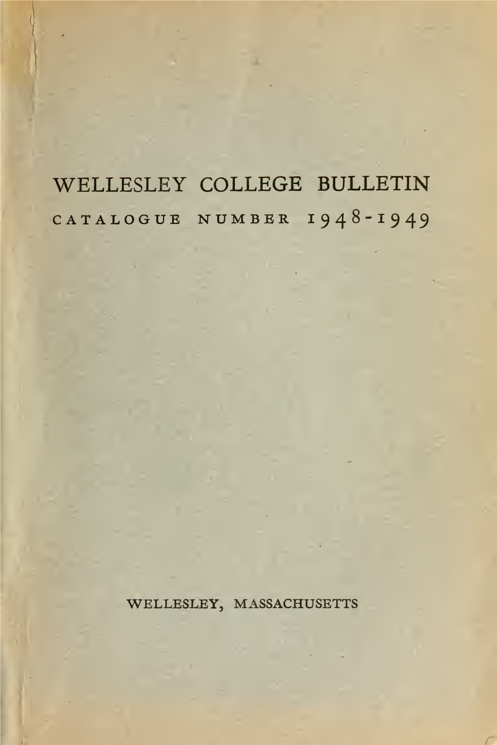 Catalogue Number [Of the Bulletin]