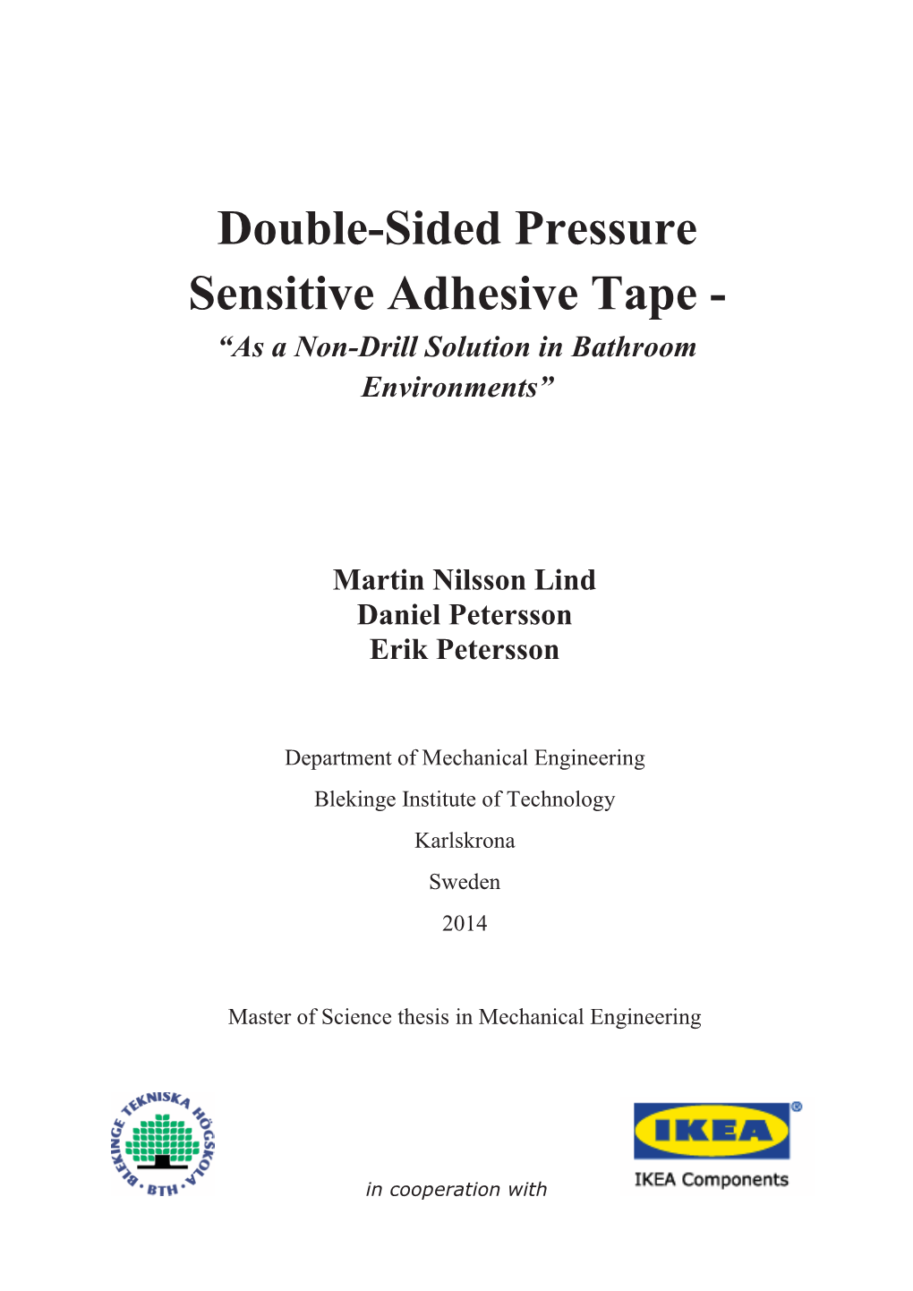 Double Sided Pressure Sensitive Adhesive Tape (PSA)