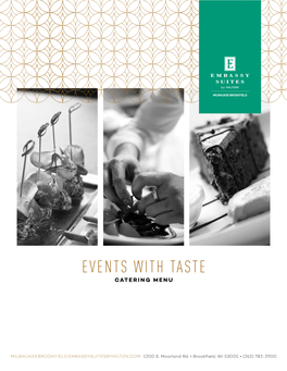 Events with Taste Catering Menu